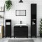vidaXL Dulap de baie, negru, 30x30x100 cm, lemn prelucrat 831565
