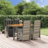 VidaXL Set mobilier de grădină cu perne, 5 piese, gri, poliratan 3185046