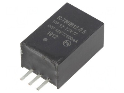 Convertor DC/DC 6W 17-72V la 12V 0.5A foto