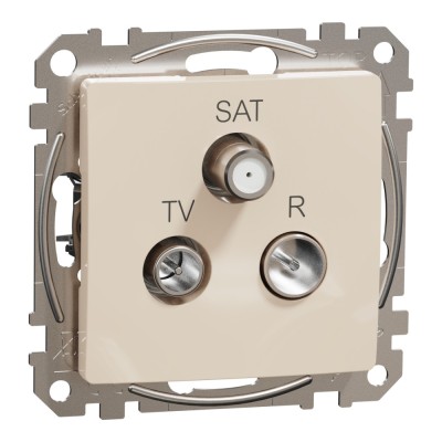 Priza TV R SAT capat 4 dB Schneider Sedna bej SDD112481 foto