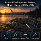 Lansetă Feeder pentru Pescuit, Model Harrier, 3,30 m, 90 g