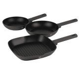 Cumpara ieftin Set 3 Tigai Berlinger Haus BH 8139 Anthracite: 20/24 cm + Grill 28cm, Aluminiu Forjat, Inductie, Antiaderent, Eco-Friendly
