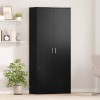 VidaXL &Icirc;nălțat Stejar negru 80 x 35 x 180 cm Lemn compozit