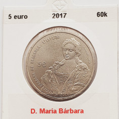 2189 Portugalia 5 Euro 2017 D. Maria Bárbara km 876