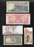 Set 5 bancnote de prin lume adunate (cele din imagini) #277, Asia