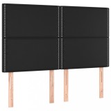 Cumpara ieftin Tablii de pat, 4 buc, negru, 72x5x78/88 cm, piele ecologica