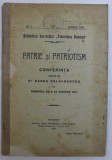 Patrie si patriotism: conferinta dela 24 ianuarie 1915 / de Barbu Delavrancea