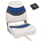 Set cu scaun pentru barcă, pliabil, 2 piese, spătar &icirc;nalt