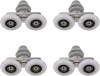 Set 4 Role Usi Dus, Aliaj Aluminiu/ABS, Diametru 25mm, Universal, Culoare Alb