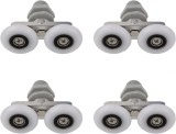 Set 4 Role Usi Dus, Aliaj Aluminiu/ABS, Diametru 25mm, Universal, Culoare Alb
