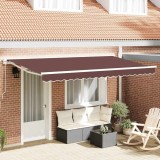 vidaXL Cortina Retractabilă Manual Maro 400x200 cm țesătură