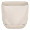 Ghiveci Flori Patrat Bej 15x15x13 cm, 1.8L, Plastic. Ghiveci decorativ/standard
