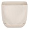 Ghiveci Flori, Model Patrat, Culoare Bej, Dimensiuni 15x15x13 cm, Capacitate 1,8 L