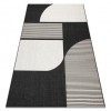 Covor sisal Flat 49384690 ABSTRACTION crem / negru, 200x290 cm