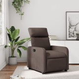 VidaXL Fotoliu rabatabil, maro, piele ecologică 374185