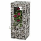 St&acirc;lp coș gabion/jardinieră, oțel, 50 x 50 x 120 cm