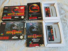 Vand jocuri SNES , super nintendo, colectie,box,cutie , mortal kombat 1 si 2 foto