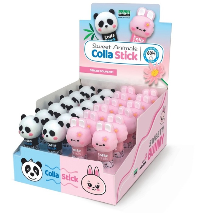 Lipici solid Sweet Animals, 9 gr, 2 modele (24 buc/display)