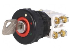 Comutator Rotativ cu Cheie 30mm Roșie