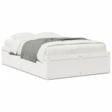Cadru de pat, alb, 120x190 cm, lemn masiv pin GartenMobel Dekor, vidaXL