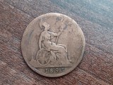 C50 - Moneda foarte veche - Anglia - one penny - 1893