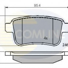 Set placute frana,frana disc MERCEDES CITAN Tila-Auto (415) (2012 - 2016) COMLINE CBP01715