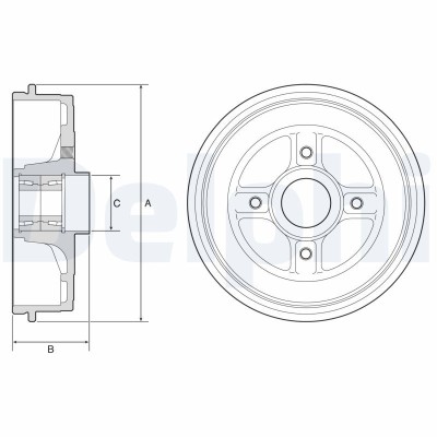 DELPHI BFR624 Tambur frana foto