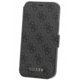 Husa Plastic - TPU Guess 4G Book pentru Apple iPhone 12 mini, Gri GUFLBKSP12S4GG