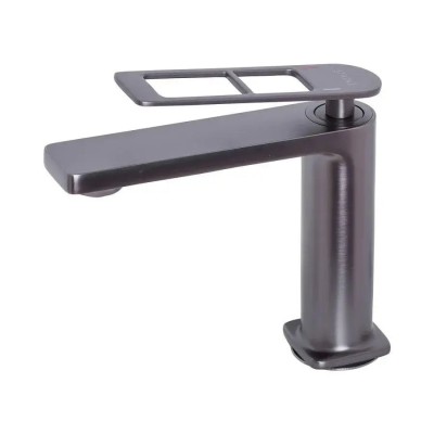 Baterie Lavoar Monocomanda Cartus Ceramic Alama Sanitara Gri Satin Racorduri si Kit Fixare Incluse 9707N ModernLight Concept foto