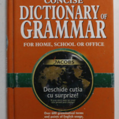 WEBSTER 'S CONCISE DICTIONARY OF GRAMMAR , FOR HOME, SCHOOL OF OFFICE , 2002, PREZINTA INSEMNARI *