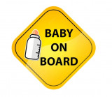 Abtibild &amp;quot;BABY ON BOARD&amp;quot; Cod:TAG 049 / T3 Automotive TrustedCars, Oem