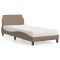 vidaXL Pat cu saltea, Dover, cappuccino, 90x200 cm piele ecologică 3208341