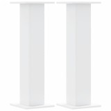 Cumpara ieftin Suporturi de plante, 2 buc., alb, 30x30x95 cm, lemn prelucrat