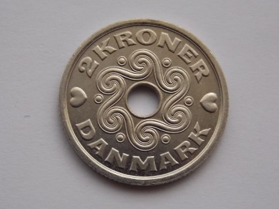 2 KRONER 2000 DANEMARCA (&amp;hearts; + mint marks) foto