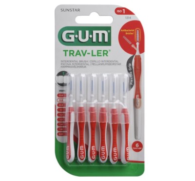 Set 6x Periute Interdentare, GUM, Trav-Ler, pentru Curatare in Profunzime, Tratate cu Clorhexidina, foto