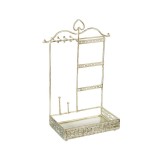Organizator de bijuterii, Metal, 16x10x30 cm, Auriu