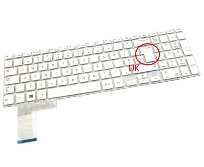 Tastatura Samsung Alba 370R5E layout UK fara rama enter mare, NP370R5E layout UK fara rama enter mare,