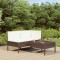 Gossi set mobilier relaxare gradina cu perne 3 piese maro poliratan