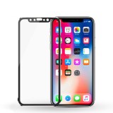 Set 2 folii de sticla 3D securizata cu rama metalica MyStyle Black pentru Apple iPhone X ,protectie completa, Folia