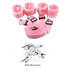 Set Bed Restraint Maini si Picioare pentru Pat Roz Guilty Toys