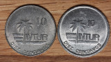 Cuba - set de colectie - 10 centavos 1981 + 1989 varietati 10 mic si 10 mare