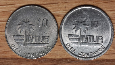 Cuba - set de colectie - 10 centavos 1981 + 1989 varietati 10 mic si 10 mare foto