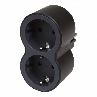 Bloc priza dubla standard 2P+T 16A neagra Legrand 694517 foto