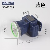 LED Headlamp Outdoor Fishing Head-mounted Searchlight USB Rechargeable Mountaineering Camping Waterproof Mining Lamp - Color: 52 Heads Blue, Flippy