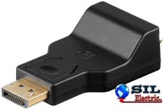 Adaptor DisplayPort tata - VGA mama contacte aurite Goobay foto