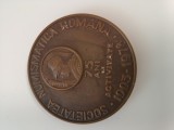 medalie superba Societatea Numismatica Romana , 75 de ani de activitate .1903-1978 .