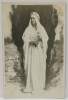 M.S . REGINA MARIA A ROMANIEI , FOTO JULIETTA , IN ROCHIE ALBA , CU DIADEMA , FORMAT CARTE POSTALA , INTERBELICA