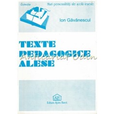 Texte Pedagogice Alese - Ion Gavanescul