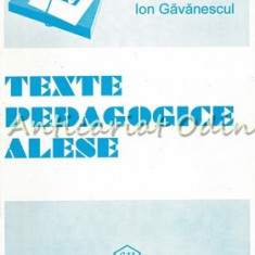 Texte Pedagogice Alese - Ion Gavanescul