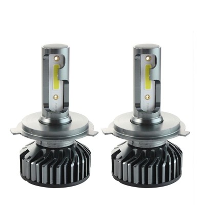 Set 2 LED-uri Auto Techstar&amp;reg; P1, H4, 36w, 4000 Lumeni, 6500K, AUTO, 12-24 Volti, DOB, Canbus, Miez Cupru, Radiator Aluminiu, Argintiu foto